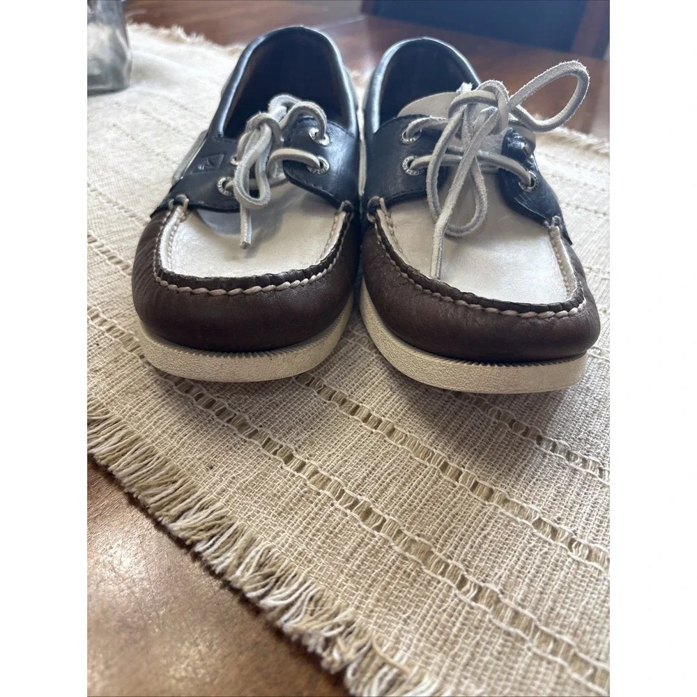 SPERRY Authentic Mens 7 Leather Multicolor Dock Boat Casual Shoes 0271635